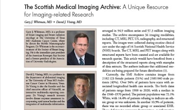 Radiology_AI's tweet image. @garywhitmanmd @VisionSR discuss the vast scope of The Scottish Medical Imaging Archive doi.org/10.1148/ryai.2…  #DataResources #ML #MachineLearning