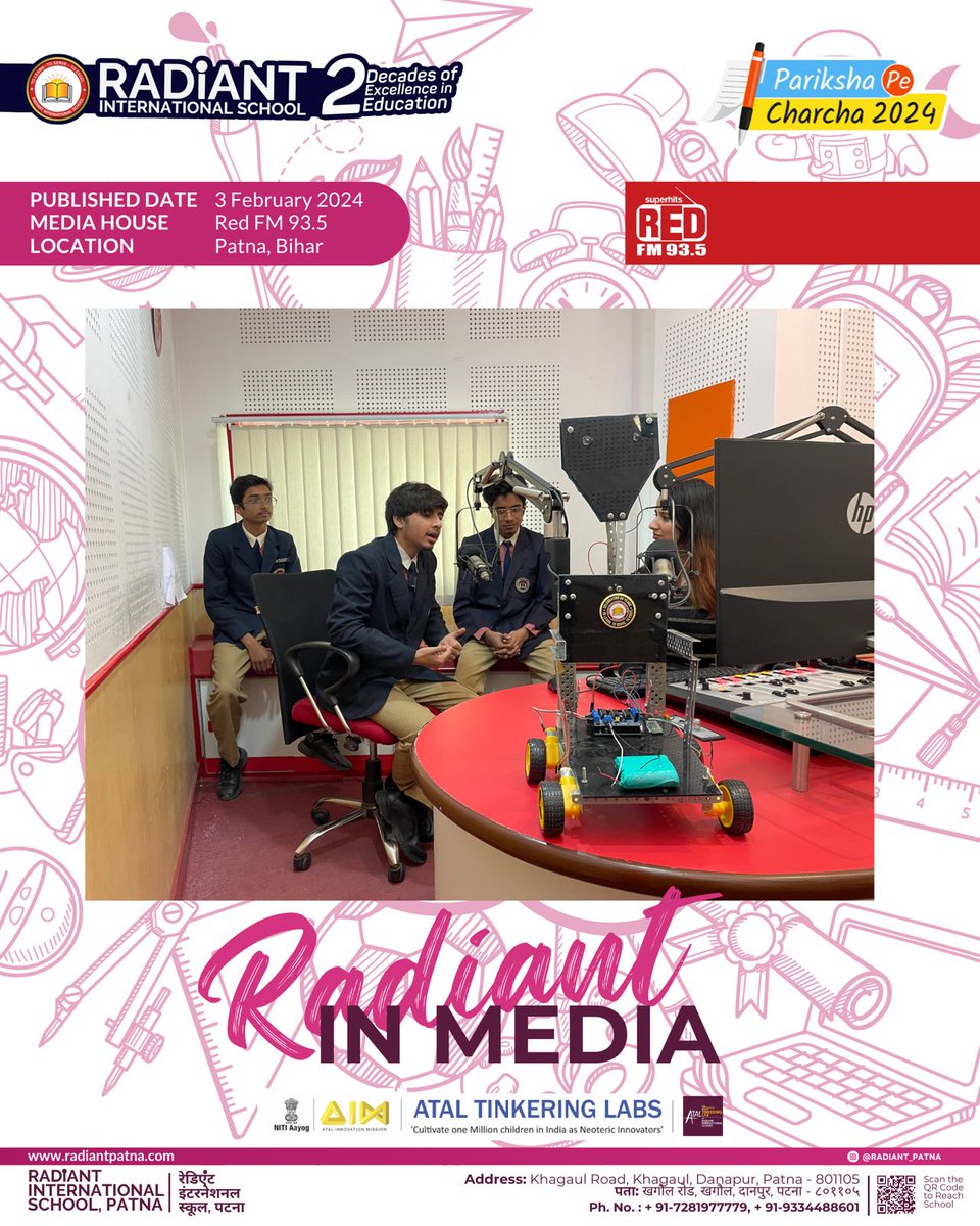 Catch our young Innovators on Red FM 93.5 FM today between 1-2 PM with RJ Priyadarshi