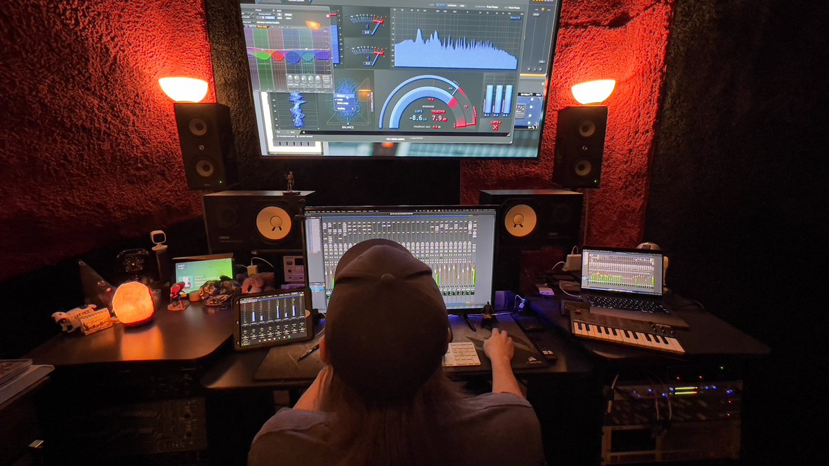 kingrichardmix's tweet image. Final touches on a mix master for Katelyn in the Dolby Room at @krmstudiosco #recordingstudio #mixmaster #producer #protools #DolbyAtmos #focal