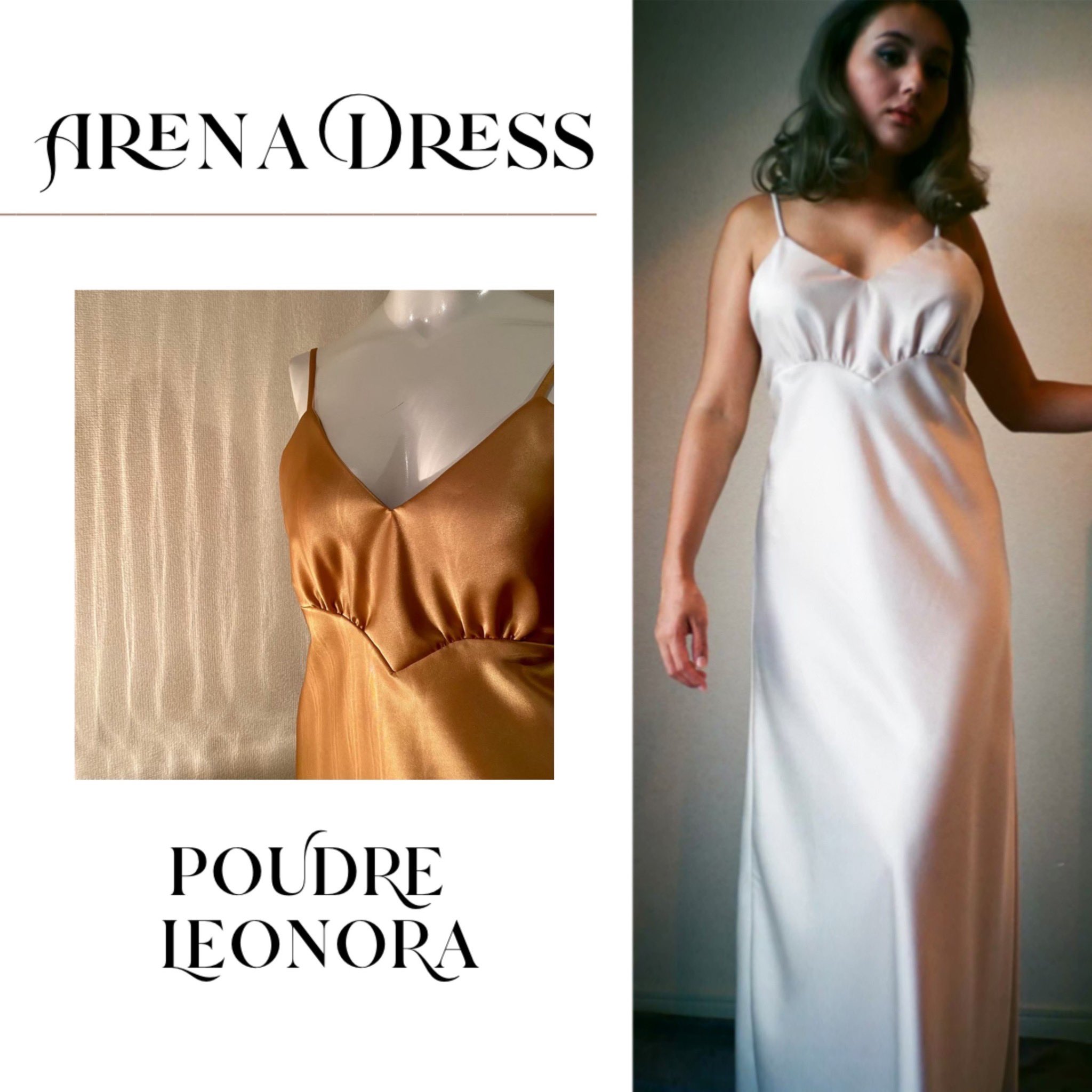 maimia web完売商品サテンドレスArena Dress - POUDRE maimia web完売商品サテンドレスArena Dress - POUDRE
