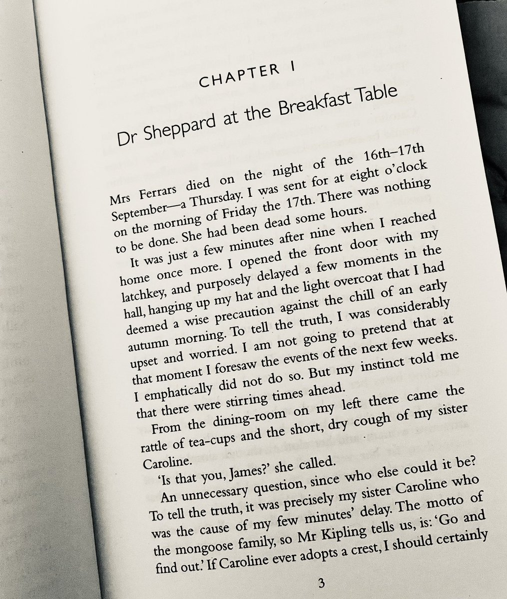 PhotoMemoryMe's tweet photo. Known for its startling reveal, this is the book that changed Agatha Christie’s career. The Murder of Roger Ackroyd. First published 1926 and was adapted to a play in 1928 under the title alibi. Ran for 250 performances at the Prince of Wales Theatre London. #GroupRead https://t.co/GINud5rmxn