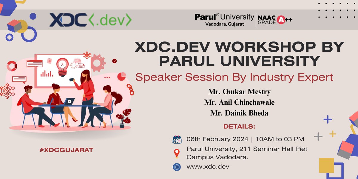 CryptoQueenVinn's tweet photo. 🚀Exciting news! Join the @XDCDev workshop on Feb 6th, 2024, at #paruluniversity, 211 Seminar Hall Piet Campus Vadodara.
Speaker Session By Industry Expert:
@omkarxinfin
@AnilChinchawale
@Dainik_Bheda
#BuildOnXDC #XDCDev #XDC #XDCNetwork #BlockchainWorkshop #Web3 #Blockchain https://t.co/gBAGiqMmbx