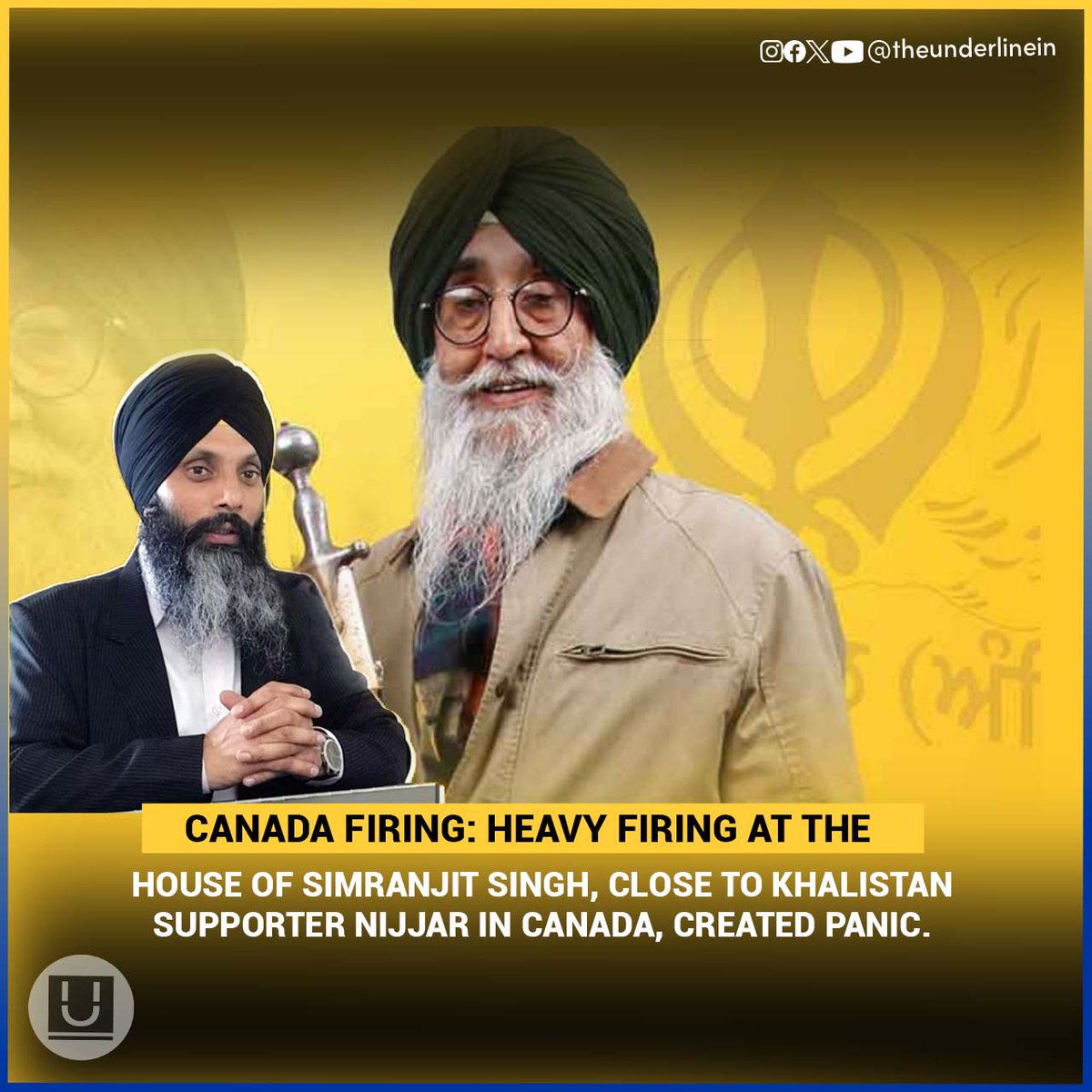 Canada Firing: Heavy firing at the house of Simranjit Singh, close to Khalistan supporter Nijjar in Canada, created panic.

#CanadaFires #Canada #Canadaindia #Khalistan #Khalistani #Firing #SimranjeetSingh #SURREY #unknownman 

Canada News: There was a stir when unknown people
