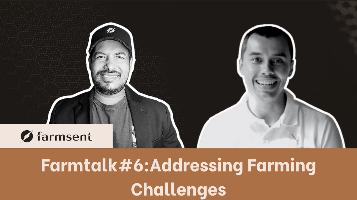 Farmsent_io's tweet photo. The farming industry faces challenges that have significantly migrated #farmers from rural areas to urban centers. Join John Henry Ciro and @yogtalks as they explore the lesser-known struggles of farmers, and discuss solutions on the latest #Farmsent podcast episode 6. 👩‍🌾👨‍🌾

🎥 Watch Here: https://t.co/z4XRD7uCV2

#NoFarmersNoFood #DePIN #RWA #Web3 #Blockchain