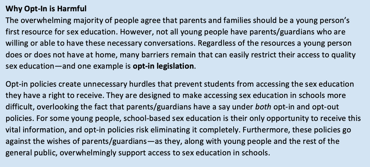 I have been posting on the medical issues of the UCP proposal but I have serious concerns about the changes to Sex Ed - why?

As an ObGyn I see the direct negative consequences when people lack knowledge about sex and reproduction

Change to opt-in is a barrier to this knowledge