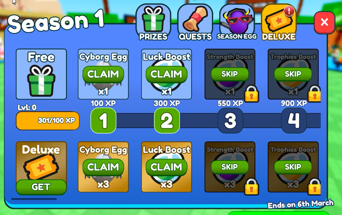 SwansaXPPlay's tweet image. GAME UPDATE!!!!

Season pass has now been added to the game!!! 🌟

Obtain Unique swords, Abilities &amp;amp; pets from the season pass!! 

▶️ roblox.com/games/15313073…

#Robox #RobloxDev