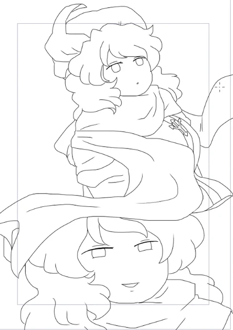 進捗。メインキャラやっと描けたよね。 