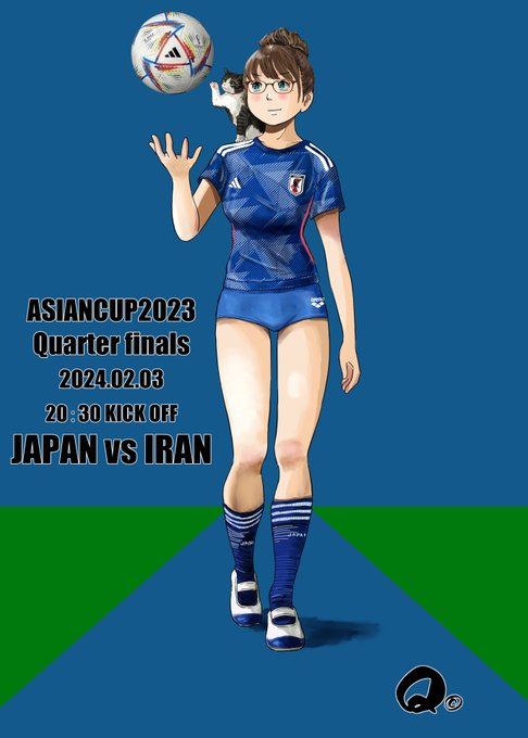 #みんなこういう青が好きなんでしょ #アジアカップ SAMURAI BLUE本日準々決勝、うちの子も応援するよ 