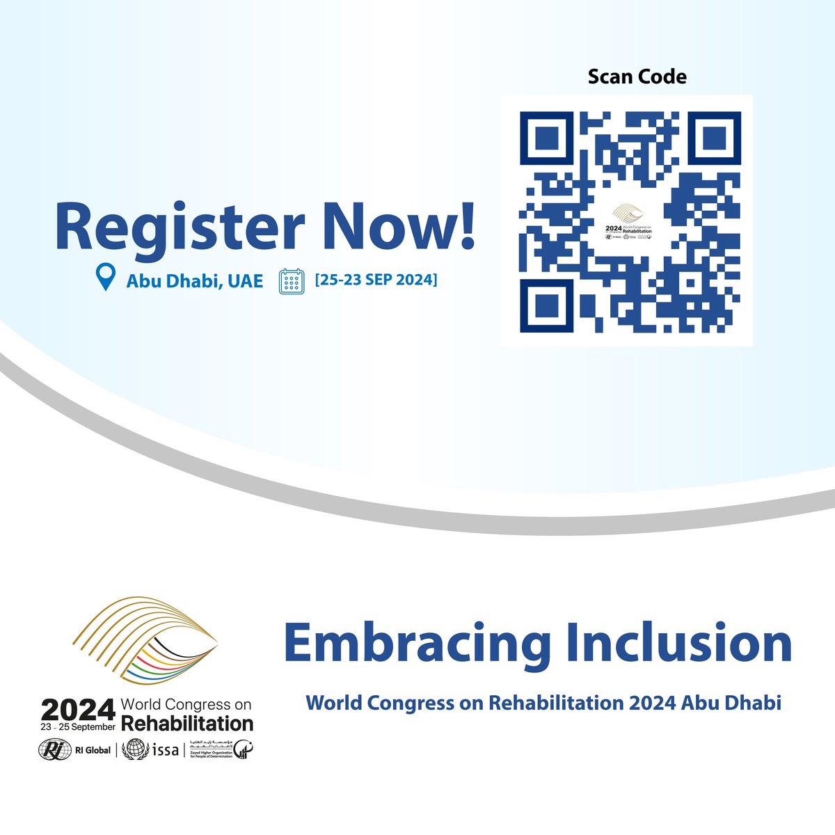 Secure your spot with early bird registration and be a part of this transformative journey towards inclusion!

#Rehabilitation2024 #InclusiveSocieties