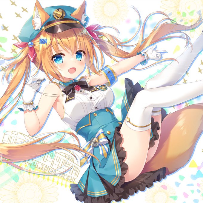 1日遅れですが #ツインテールの日 
駅長おおかみさん🚃🧡 