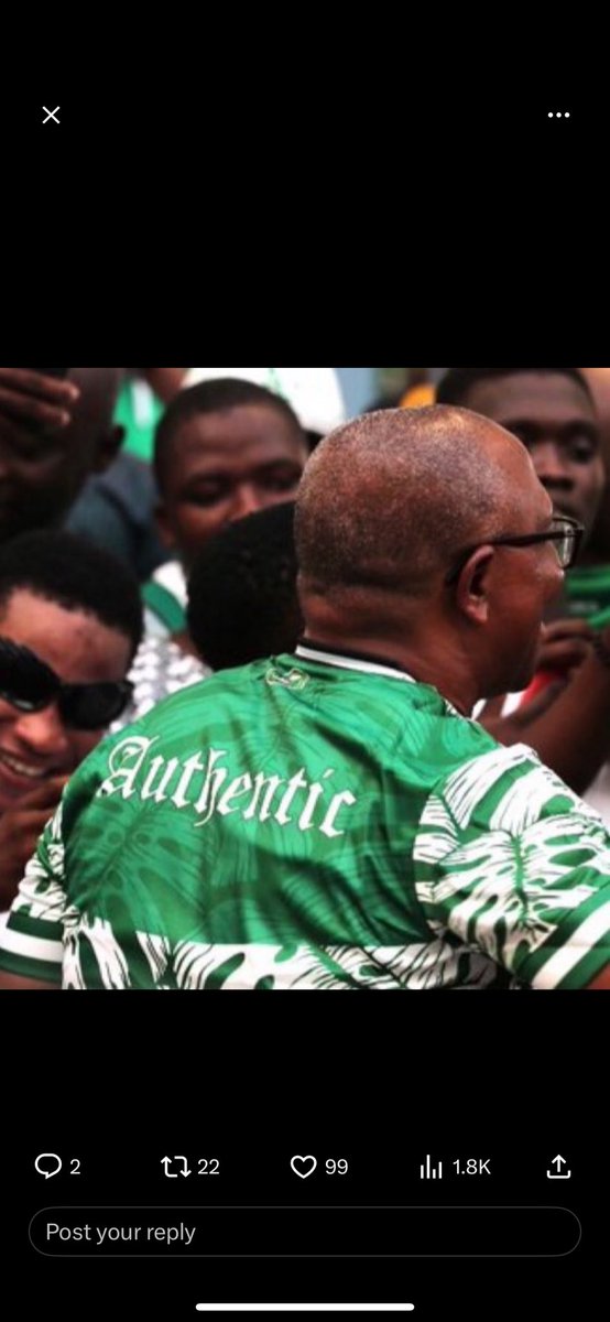 peekayk's tweet photo. The Authentic President we voted for HE @PeterObi … Congratulations Super Eagles https://t.co/BxZVKHLDkv
