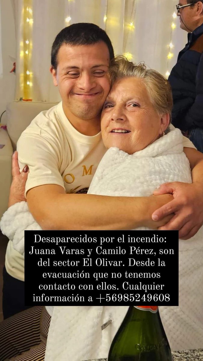 Personas extraviadas por incendio en Viña del Mar