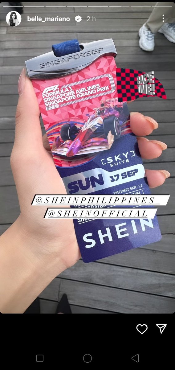 LikeaBelleM's tweet photo. - Belle is a fan of F1 racing and supports Scuderia Ferrari. Her favorite driver is Carlos Sainz. Last September, she went to Singapore to watch the Singapore Grand Prix, and her favorite driver won the race. 🏁🏎️🥹🤍 https://t.co/NNkCVtWjOr