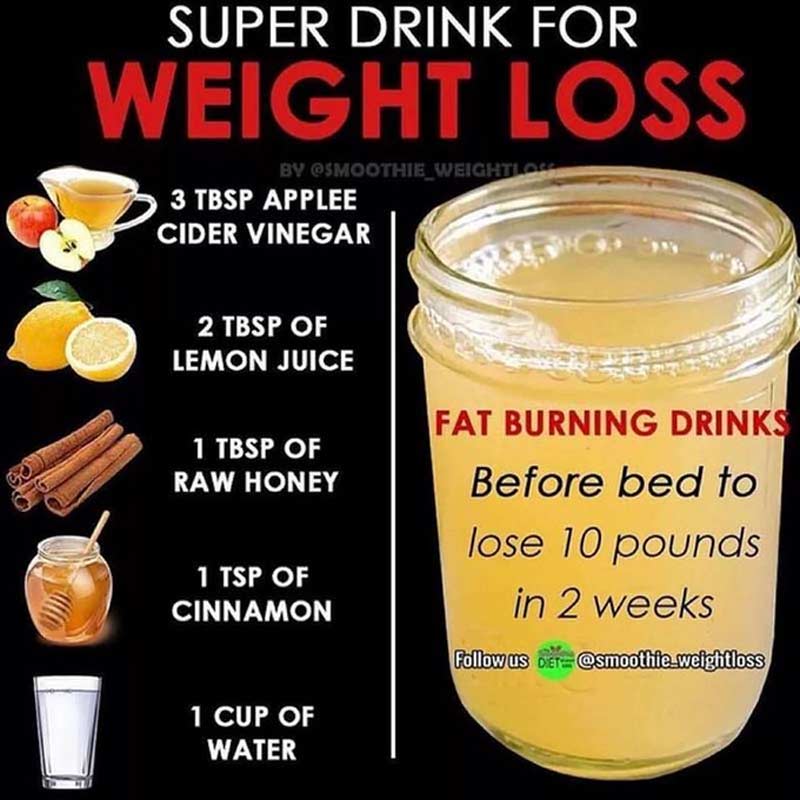 Apple cider vinegar cinnamon top honey lemon weight loss