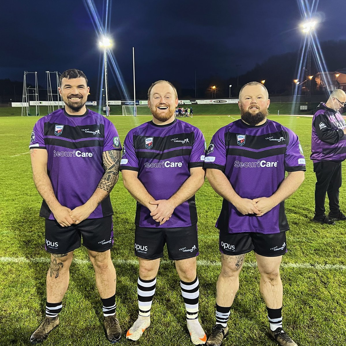 Panthers contingent over in Leeds representing Team Colostomy UK Vs Leeds Rhinos PDRL last night 💜🖤 @TeamColostomyUK 🏉🏉