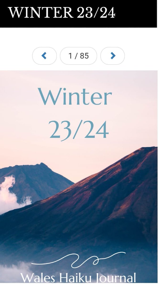 BIPASHADE1's tweet image. Elated that one of my haiku has found a good shelter in Wales Haiku Journal,  Winter 2023-24. Thanks a ton to the editors of this journal 🙏