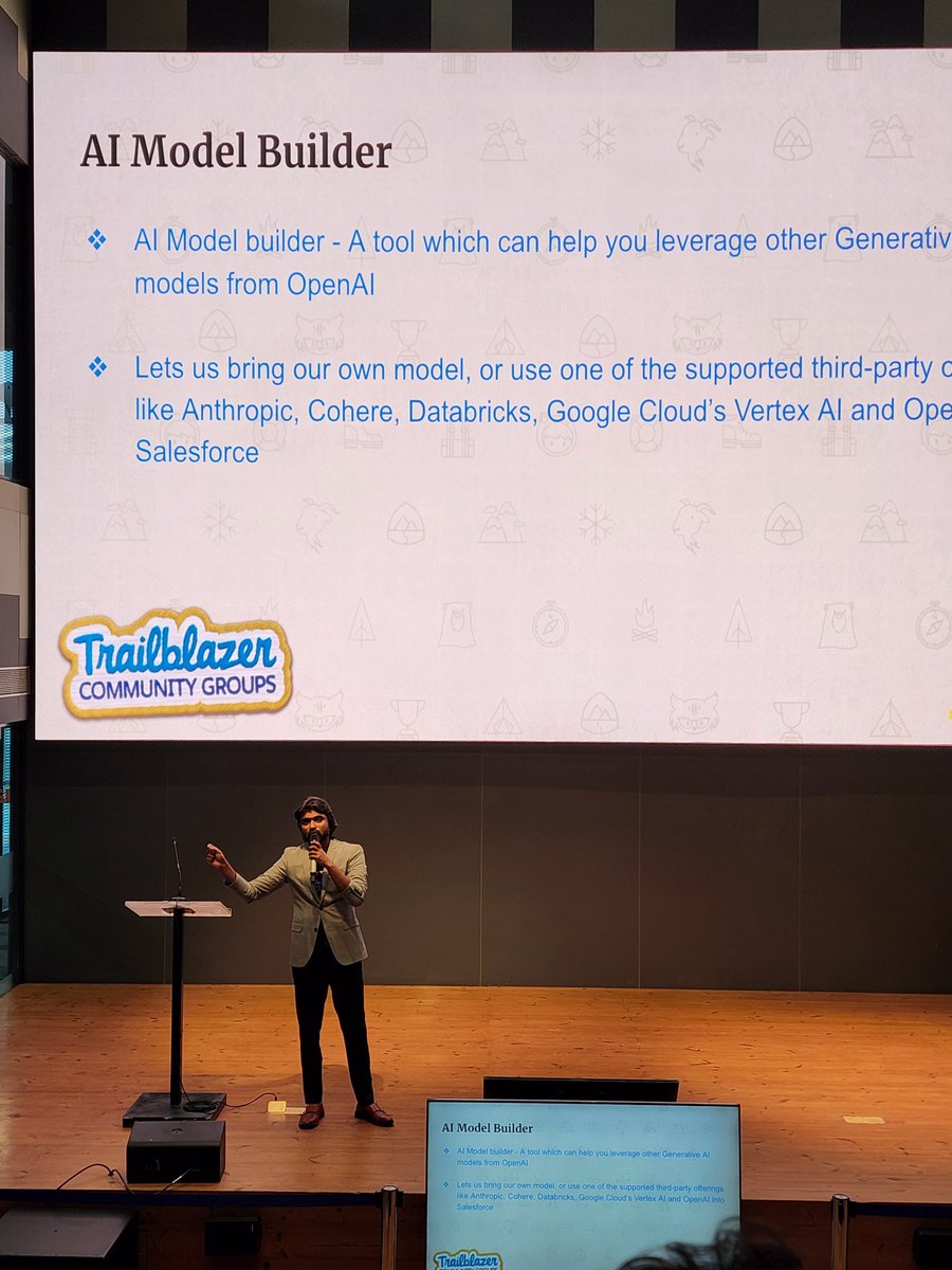 Keywords are the key! Explored depths of AI and EinsteinGPT with Abhishek and Roshan, at the awe-inspiring #SalesforceHyderabadCommunity event! 🚀 Gratitude for the enlightening odyssey! #sfdchyd #hydsfdc <a href="/HydArchitects/">Salesforce Architect Group, Hyderabad</a> <a href="/HydSFDG/">Hyderabad Salesforce Developer Group</a> <a href="/HyderabadWit/">SF Hyderabad WIT</a> <a href="/SF_HYD_UG/">Hyderabad, India User Group</a> <a href="/hydmcug/">Hyderabad, IN B2C Marketers Group</a> <a href="/HydNonProfitUG/">Salesforce NonProfit UserGroup Hyderabad</a>