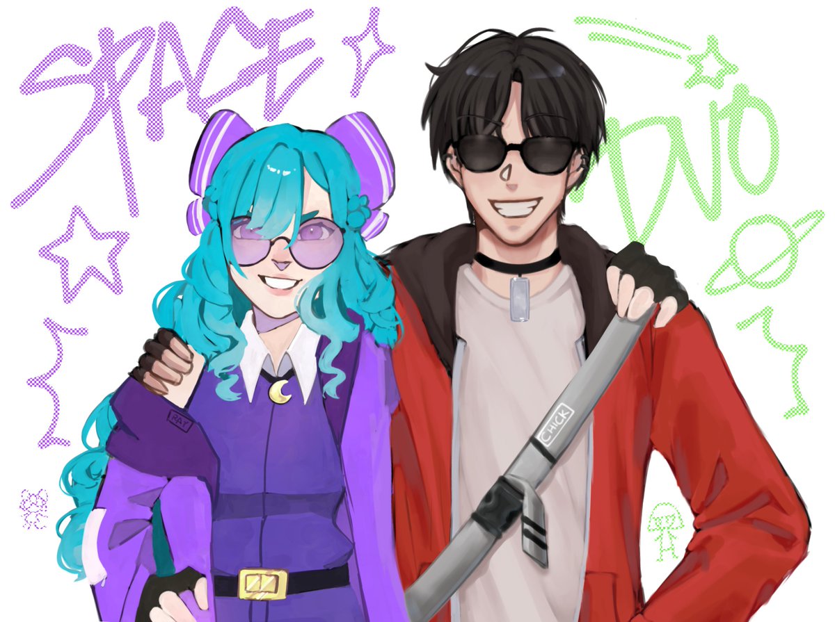 chckxkrw's tweet photo. Spaceduo art collab with @RayssselmO !! 

@KREWxKF #krewfanart https://t.co/pSgysAJUC2