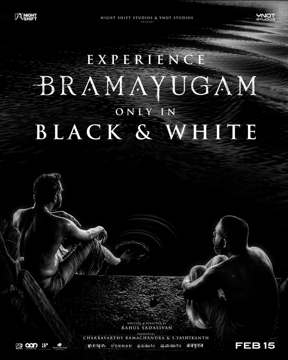 mammukka's tweet photo. EXPERIENCE #Bramayugam ONLY IN BLACK &amp; WHITE ! 
In Cinemas From FEB 15 !

#BramayugamFromFeb15 https://t.co/tY4R2QEF9W
