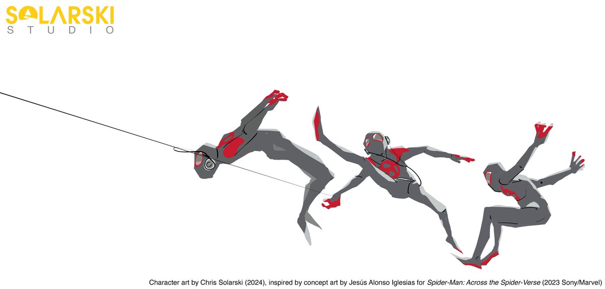 Chris @ SOLARSKI STUDIO (@solarskistudio) on Twitter photo Overjoyed to finally have time to pay homage to the amazing character #conceptArt of Jesus Alonso Iglesias for #AcrossTheSpiderVerse. I used parkour photos for pose references and focussed on structural composition.
#spiderman #sony #sonypictures #artist #art #characterdesign Overjoyed to finally have time to pay homage to the amazing character #conceptArt of Jesus Alonso Iglesias for #AcrossTheSpiderVerse. I used parkour photos for pose references and focussed on structural composition.
#spiderman #sony #sonypictures #artist #art #characterdesign