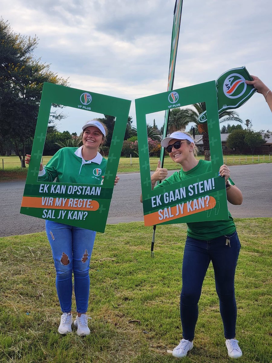 VFPlus's tweet photo. Vandag dra ons ons groen๐ช Ons sien jou by jou naaste registrasiepunt๐ณ๏ธ | Today we are wearing our green๐ช Weโll see you at your nearest registration point๐ณ๏ธ
#registertovote #registrationweekend #election2024 #ekkanstemsaljykan https://t.co/1IeKnbXfoD