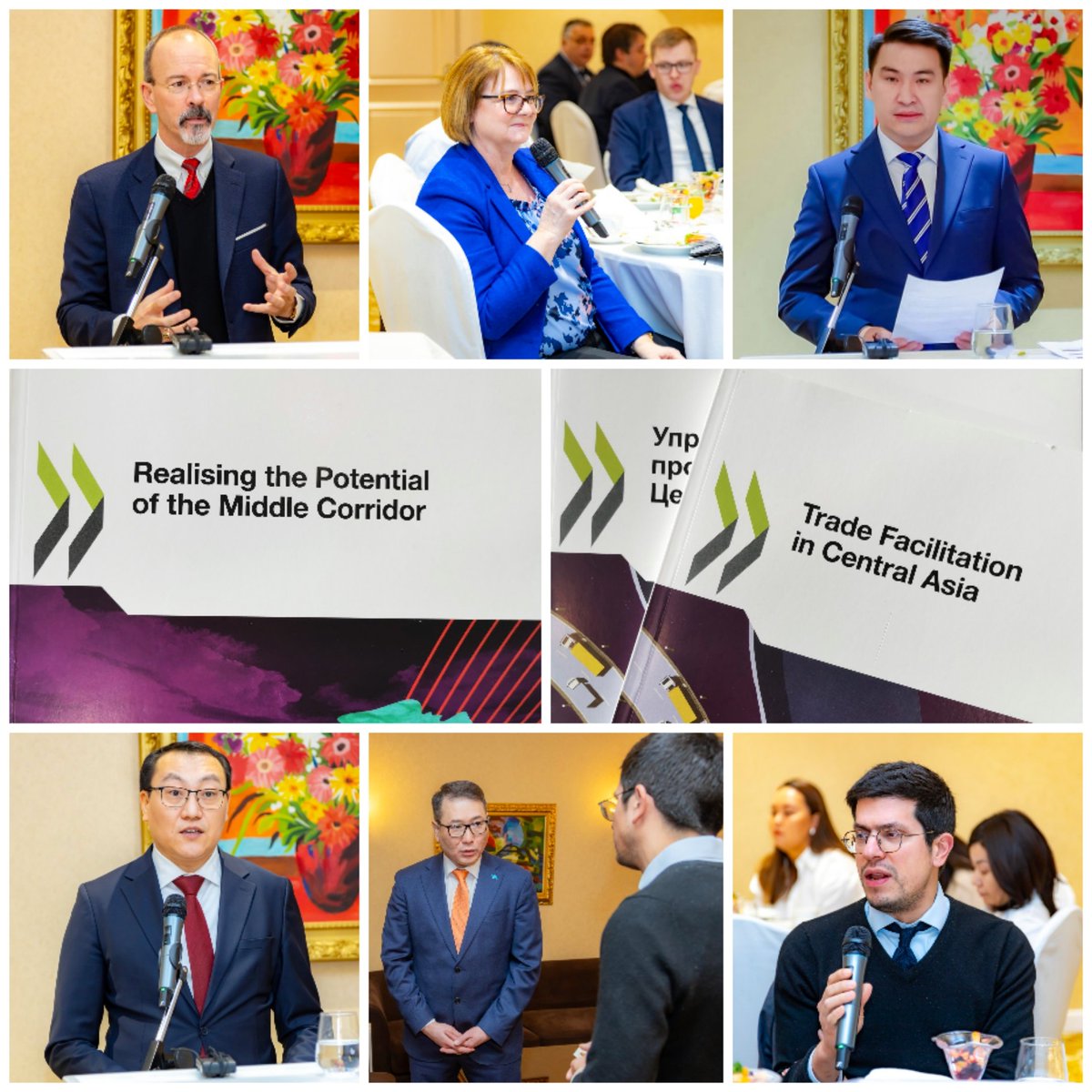 Kulbatyr's tweet photo. Government of Kazakhstan and #OECD deepen cooperation in trade and transport connectivity. 
OECD experts presented new reports on Trade Facilitation in #CentralAsia and on Realising the Potential of the #MiddleCorridor @OECDeurasia https://t.co/c4ioJQIPQ3
