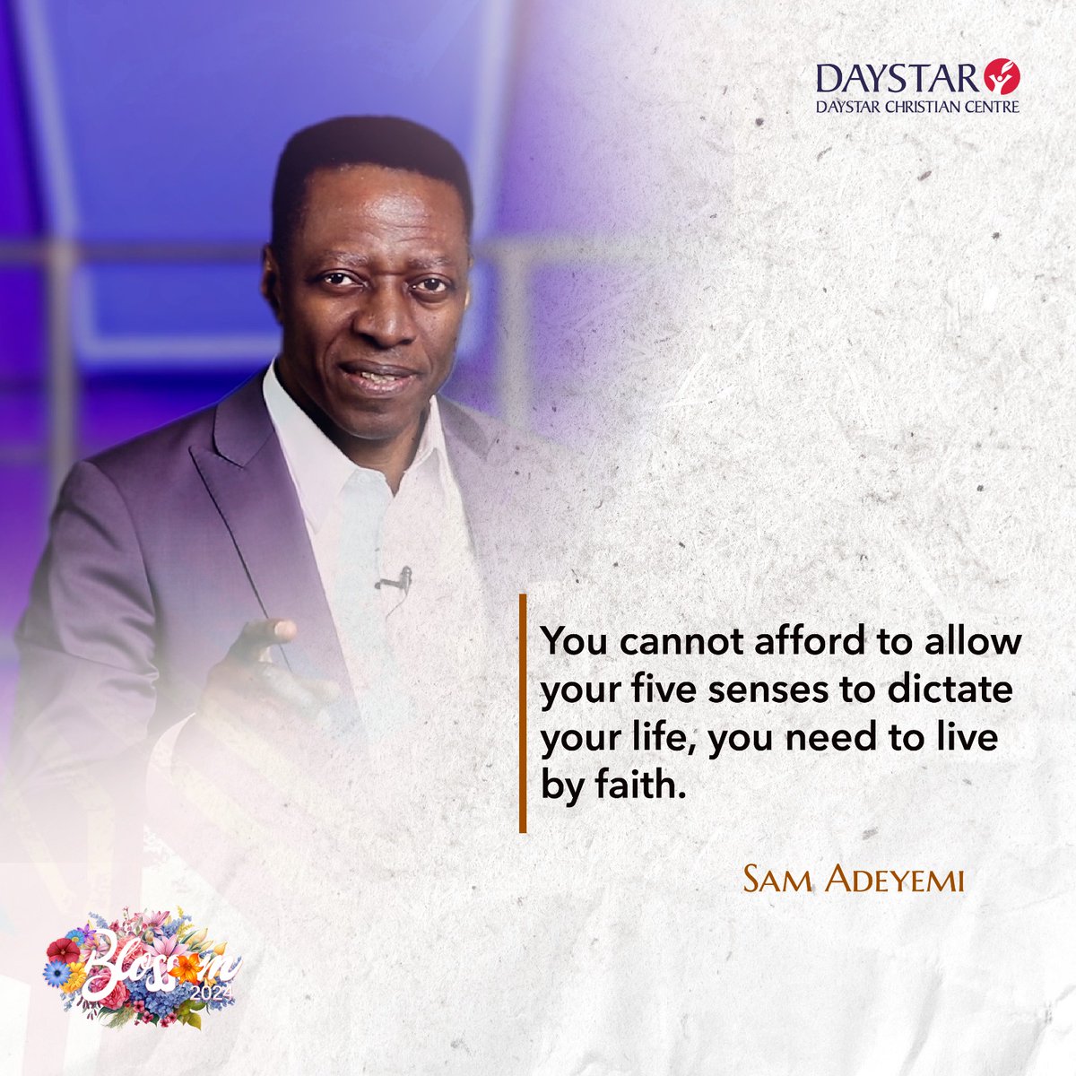 DaystarNG's tweet photo. Let faith be your guide, navigating you through possibilities beyond the tangible. Live boldly, live by faith! 
.
#Blossomingbyfaith https://t.co/HwMddzsqHL