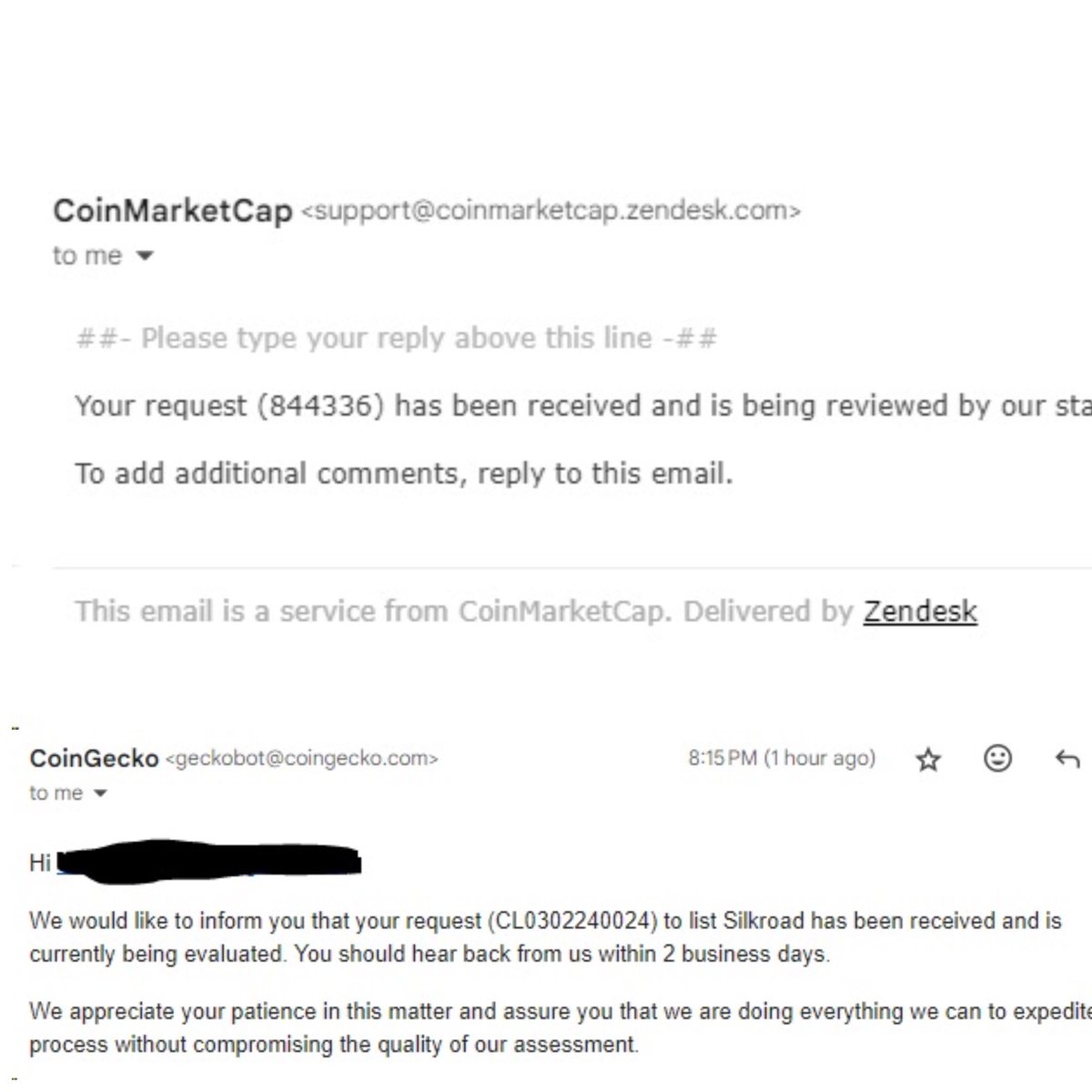 ✅ <a href="/CoinMarketCap/">CoinMarketCap</a>: Applied
✅ <a href="/coingecko/">CoinGecko</a>: Applied 
🟩 <a href="/binance/">Binance</a>: wen? 

#freeross #silkroad