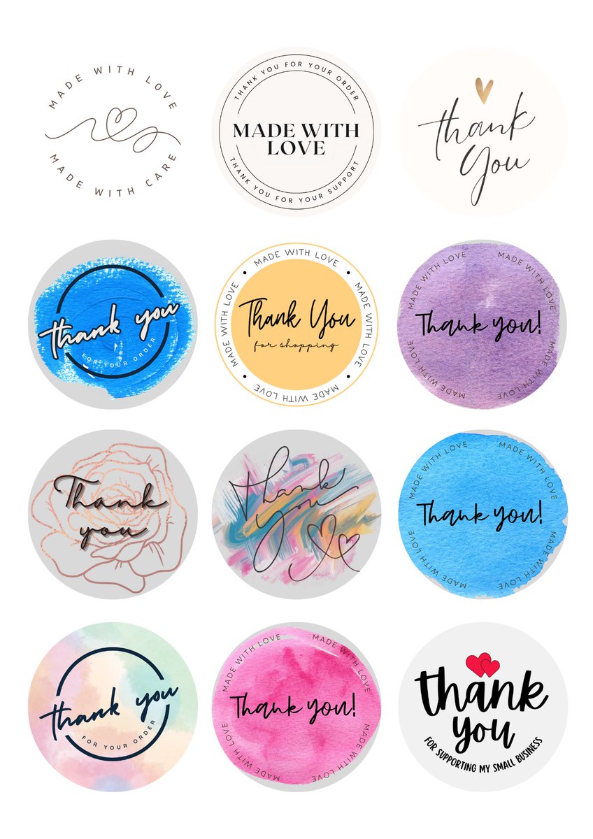 mamamiahramos's tweet photo. 30 Assorted Ready to Print "THANK YOU" Stickers for your business! 🥰

Order here:
https://t.co/qUt3ojXbBb

Feel free to message us if you need a Customized Thank You Stickers with your Business Name and Logo.

#ThankYouStickers #DigitalProducts #Stickers https://t.co/X1oD4HjLLt