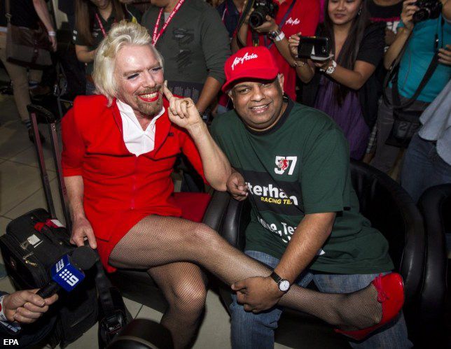 runews's tweet image. Remember when Richard Branson playfully worked as a flight attendant in drag? 

Now, Swiss Airlines is turning the tables, allowing men to wear makeup, fake eyelashes, lipstick, and skip leg shaving. 

What started as a joke is now a reality. #InclusiveSkies ✈️💄