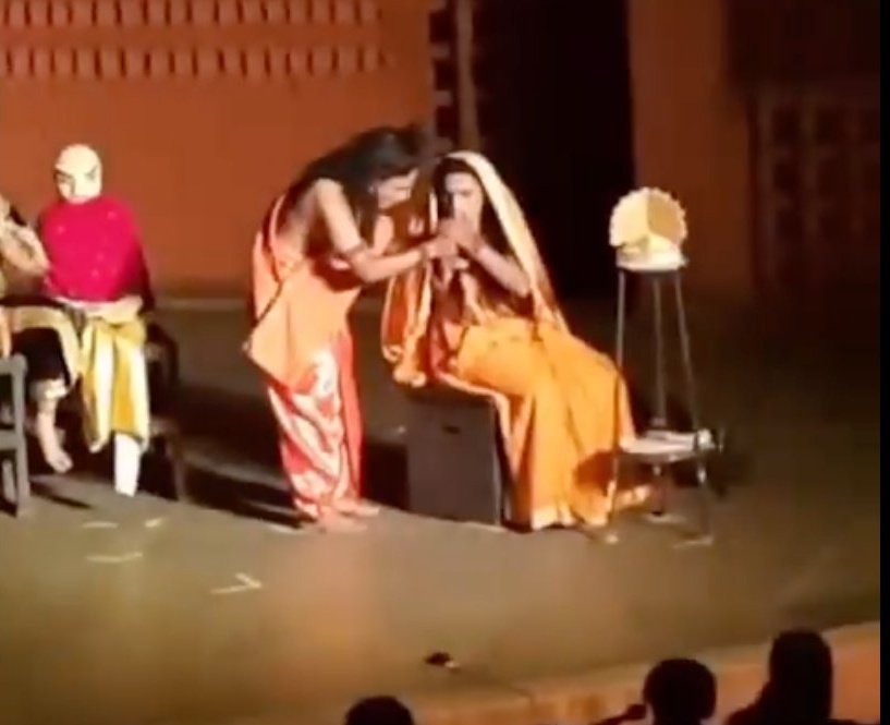 NewsAlgebraIND's tweet photo. BREAKING NEWS 🚨 Maharashtra Police registers case against 6 students under rioting, cigarette act etc. after a controversial play was staged at Savitribai Phule Pune University (SPPU) 🔥🔥

The play showed Mata Sita smoking a cigarette and Lord Shri Ram helping her in lighting it & abusing Lakshman.

Shiva Barole, ABVP's Pune University unit chief, said play's content was made to offend Hindu sentiments.