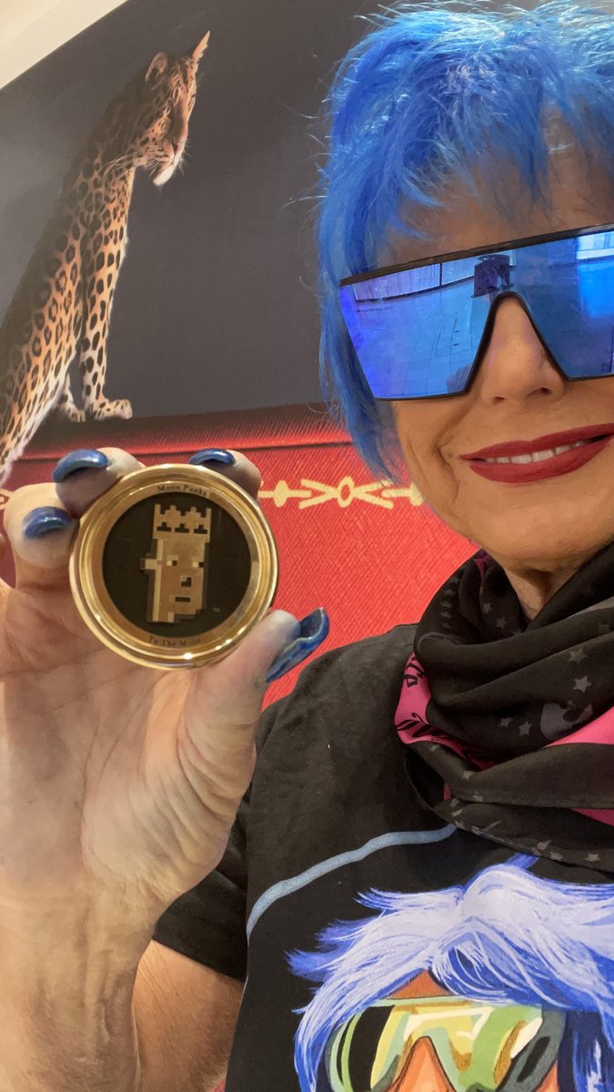 LadyRocketSpace's tweet photo. Guess who is going to the Moon?! Loved by me #MoonPunk token from ⁦@LadyRocketSpace⁩ collection by
⁦⁦@READY_PLAYER_X⁩, 
received by @beeple
⁦@WaltzinPeacock⁩ ⁦! 
Moon Journey on SpaceX only with ⁦⁦@CopernicSpace⁩! 
@MutualArt⁩ ⁦@crypto⁩ https://t.co/zXkJTU8NIU
