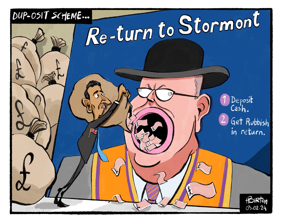 My cartoon in today's @irishexaminer. #Stormont #DUP #SinnFein