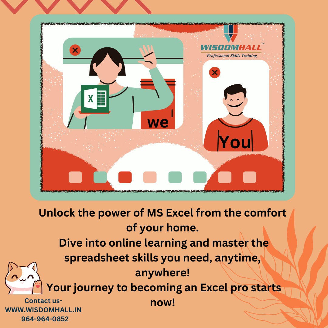 ExcelProKit's tweet image. For joining or More information
contact us- 964-964-0852
or visit us wisdomhall.in
#excellearning #onlinelearning