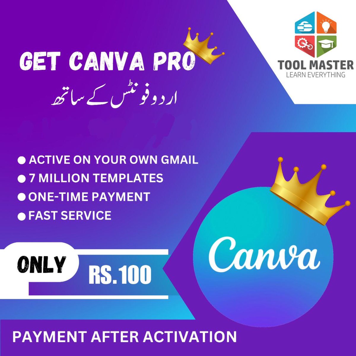toolm_hacks's tweet image. 💎GET CANVA PRO💎
💎 One-time payment
🔶 470k Free Templates
🔶 80M Free Photos
🔶 4.5M Free Graphic Elements
🔶 2.5M Free Videos
🔶 3000 Free Fonts
🔶 100GB Cloud Storage
🔶 Unlimited Free Folders
🔶 Unlimited Brand Kit
#CanvaPro #sale