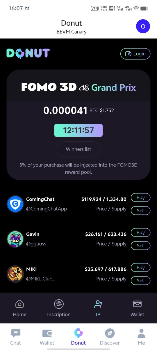 🥳We have officially supported @donut_verse using in ComingChat app. Control your first #FriendTech& #Inscription tool on your hand with more wallet function transferring your #XInscription to your friend! 👉coming.chat