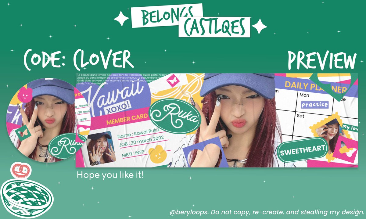 castlqes's tweet image. my first ruka layout that i requested from kak @beryloops is finally here and it's so so pretty thank you so much kak💛💛