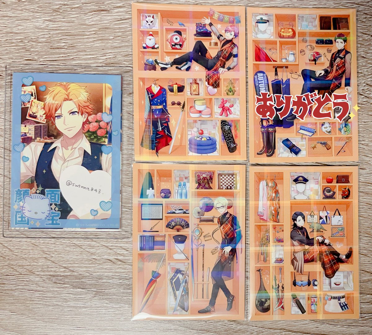 sawsnnt843's tweet photo. 【交換】A3! 7th Anniversary アニメイト キラカード 特典

【譲】太一 左京 莇

【求】一成 >決まり次第 幸 椋 三角 九門

莇は友人分で取っておくか迷っているので、一成含む2:2や3:3等、まとめて交換できる方優先
郵送のみ、ポスト投函NG https://t.co/acYEgTFBvm