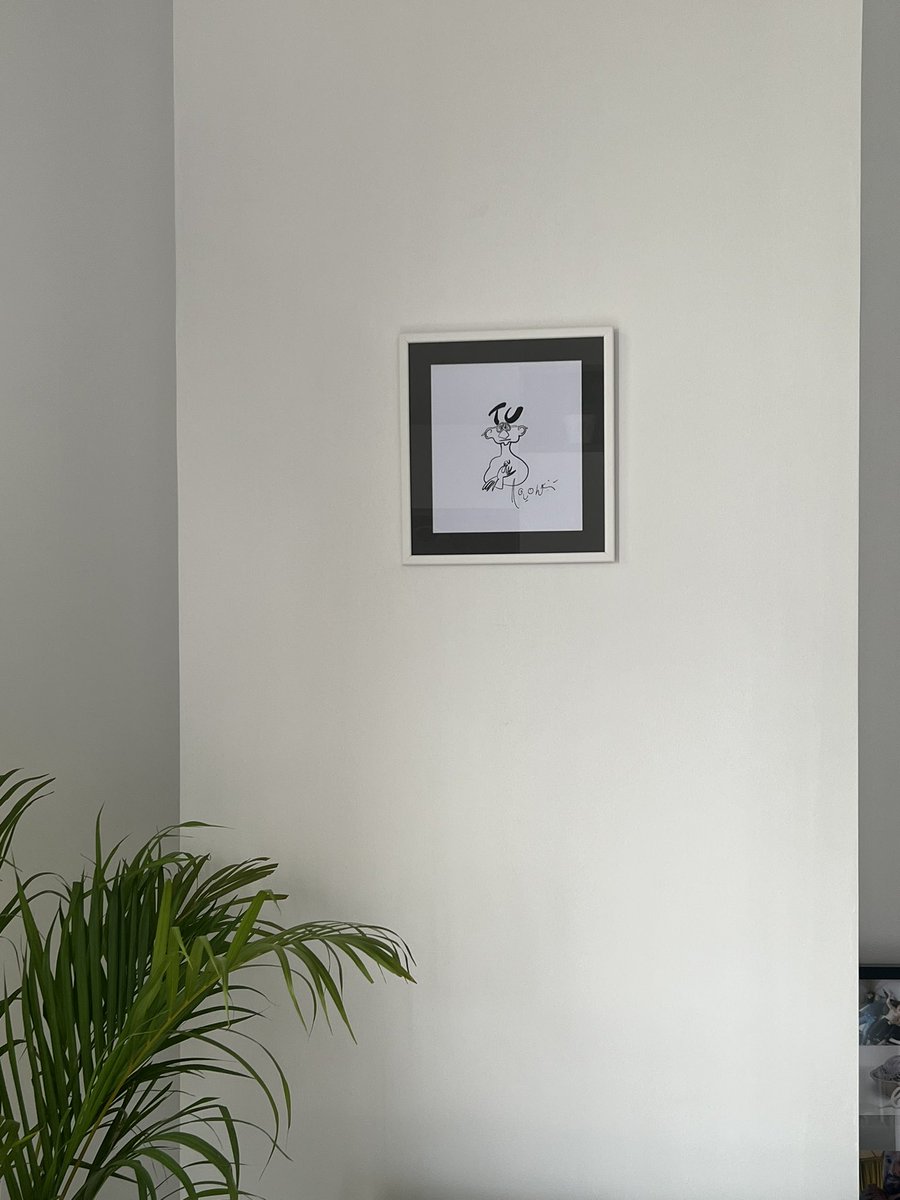 Just “unboxed” my stunning 
<a href="/EuMalaele/">Eu, Mălăele</a>'s artist “NFT” caricature portrait! 🎨 
It's been a long journey, as I was among the first’s to receive the physical artwork, but definitely the last to hang this beauty🚀 on my wall after a relocation delay. 😍 #NFTArt #ArtOnMyWall