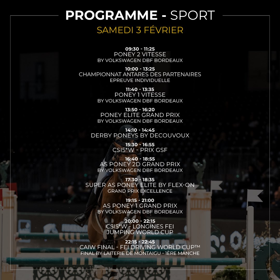 JumpingBordeaux's tweet photo. Jour 3 du Jumping International de Bordeaux 🔜

#JumpingBordeaux #sport #animations #jour3 https://t.co/6BWblapx6Q