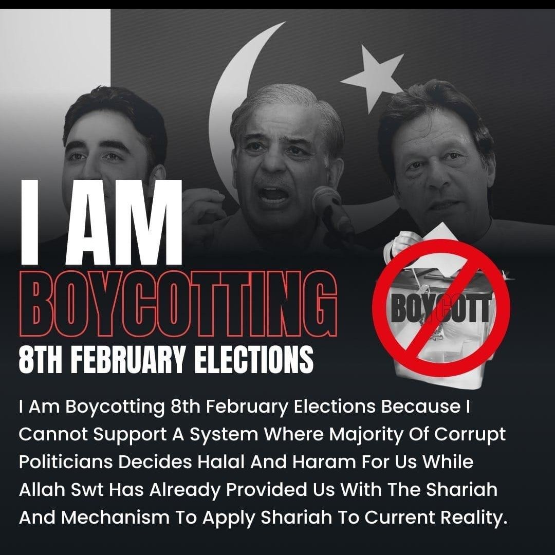 #BoycottElections2024
#2024YearOfExposure 
#supportIslam
#BycottCorruptSystem