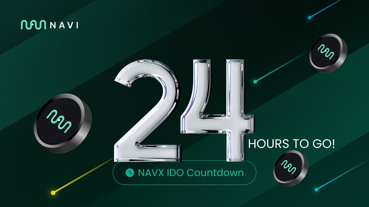 🔽1️⃣ NAVX IDO - 24 hours Left!

Only 1 day until the historic NAVX IDO on the <a href="/CetusProtocol/">Cetus🐳</a> Launchpad!

In the meantime, check out this important information 👇

🔹 Tokenomics blog post
bit.ly/3uqQI8n
🔹 NAVX IDO 1-page guide
bit.ly/3I4LyT3
