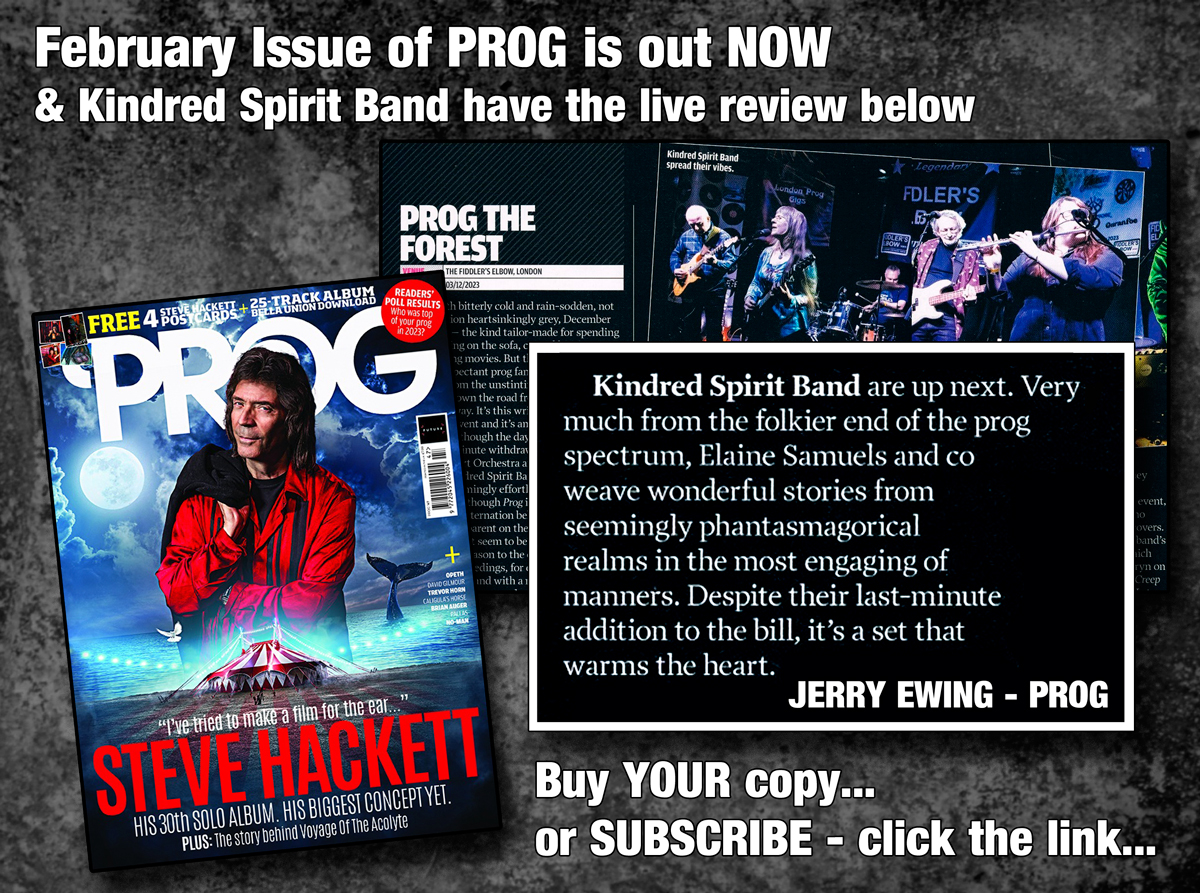 we performed at @progtheforest, Dec 2023, where we also met @ProgMagazineUK editor Jerry Ewing. This gr8 #festival raised a fab £2100 to preserve rainforest habitats & has attracted a great review in this month's mag. You can buy your copy now:- magazinesdirect.com/az-magazines/6…