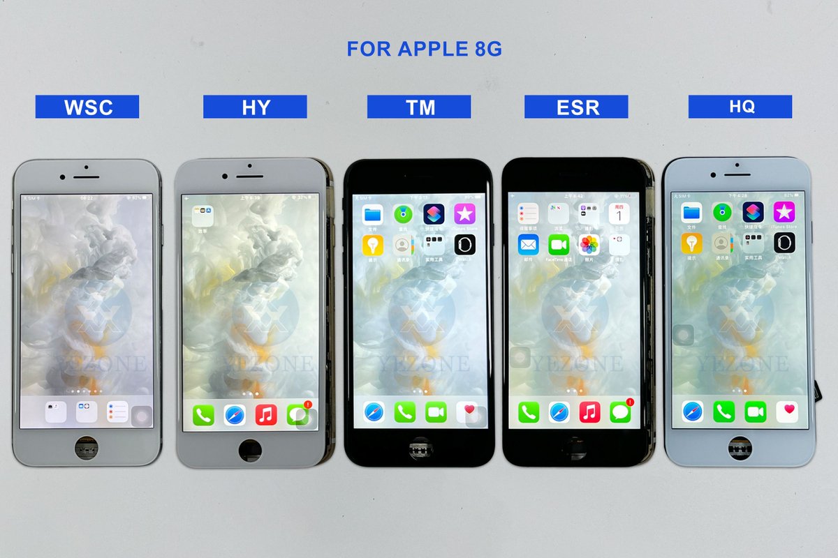 gzyezone's tweet image. 🥳misma pantalla de iphone 8g, color de pantalla/resolución muy diferente, yezone solo suministra lcd más rentable
📶Para obtener información al por mayor, contáctenos: +86 150 1872 9536.
#yezone   #iphonelcd #mobilescreen #pantalladelcelular #originallcd #mayor