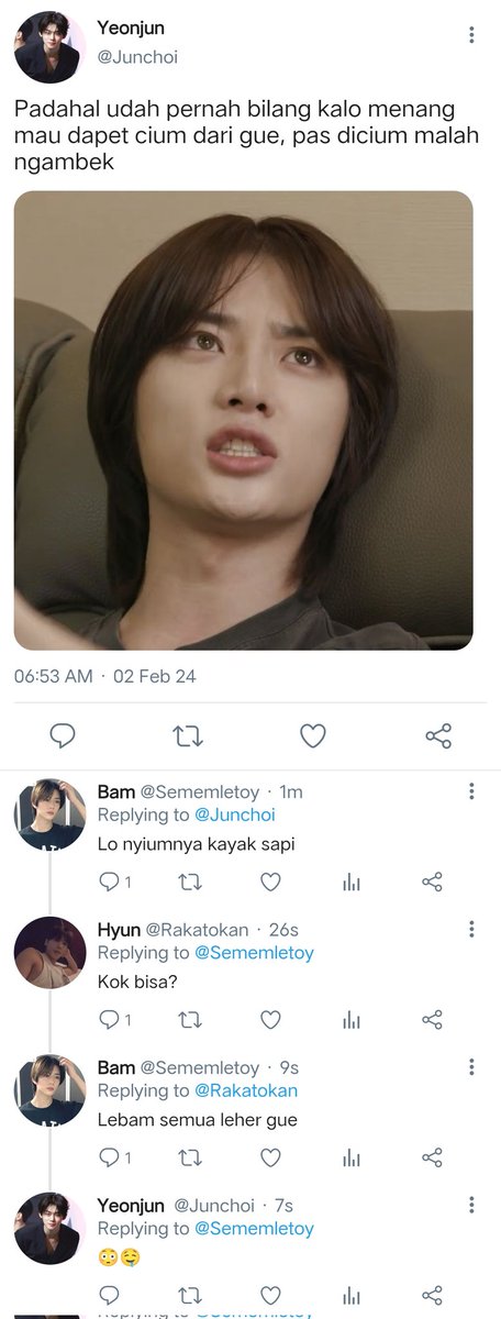 Panteflon_'s tweet photo. Yeongyu few tweets au
; Si aneh dan cantik 

cw // harshword https://t.co/JmqpEYOjmB