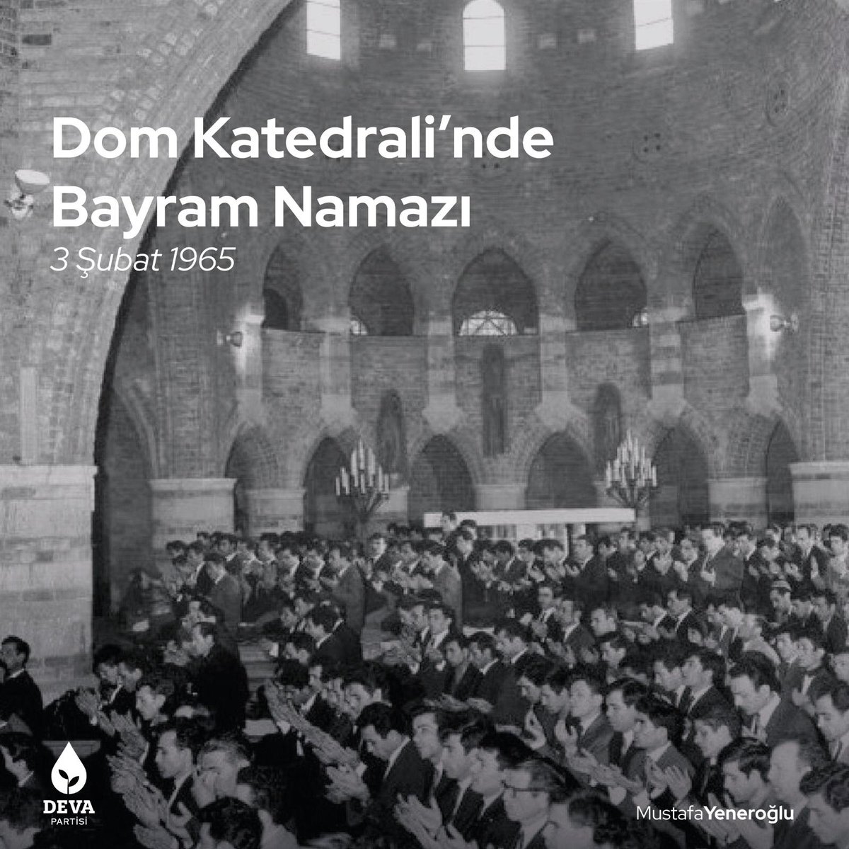 49 yıl önce bugün, 3 Şubat 1965'te Köln'de bayram namazı için yer arayan 700 Müslümana, Hristiyan dünyasının en büyük katedrallerinden olan Dom Katedrali kapılarını açtı.

Farklı inançlara, kültürlere, yaşam biçimlerine yüzyıllardır ev sahipliği yapan; Müslüman, Hristiyan, Yahudi