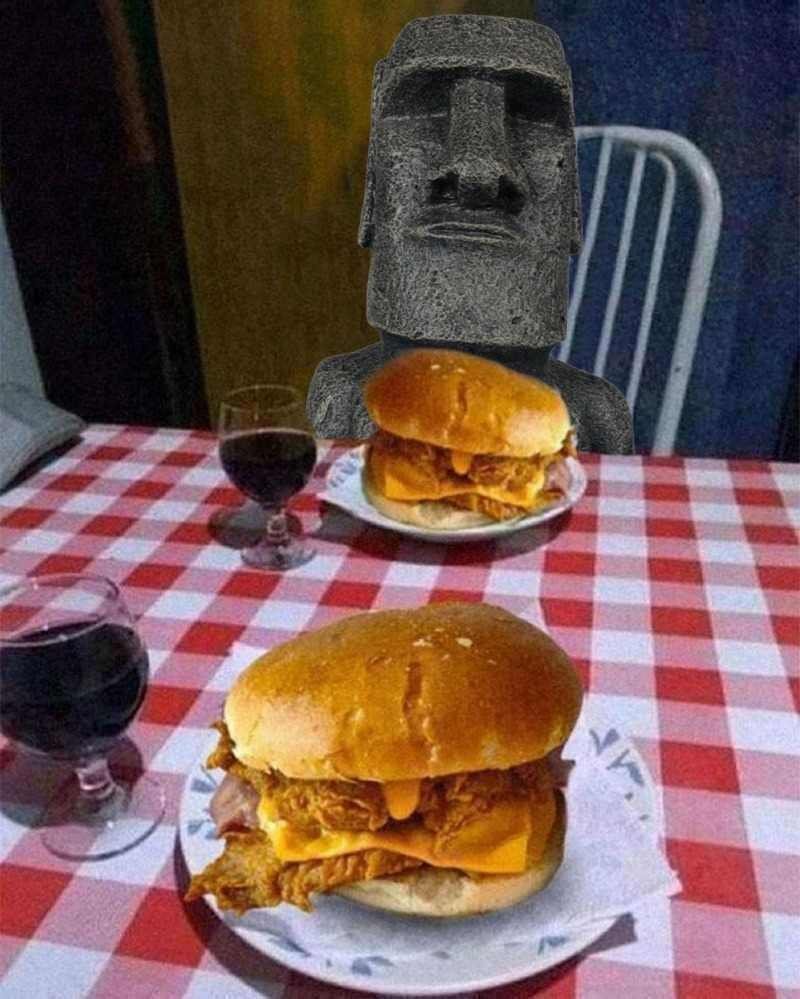 scrumptious zimbabwe meal with my good friend, thog from a dungeons and dragons campaign