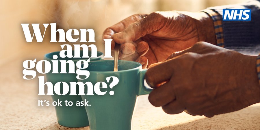 UHSFT's tweet photo. Home is the best place to finish your recovery. If you or a loved one are in hospital, please speak to staff to find out how to get you / them home. 🏠 

Remember it's ok to ask, "when am I going home?" 

More information here - https://t.co/64fmlRyxZf

#HelpUsHelpYou 💙 https://t.co/VvPfs3ilIB