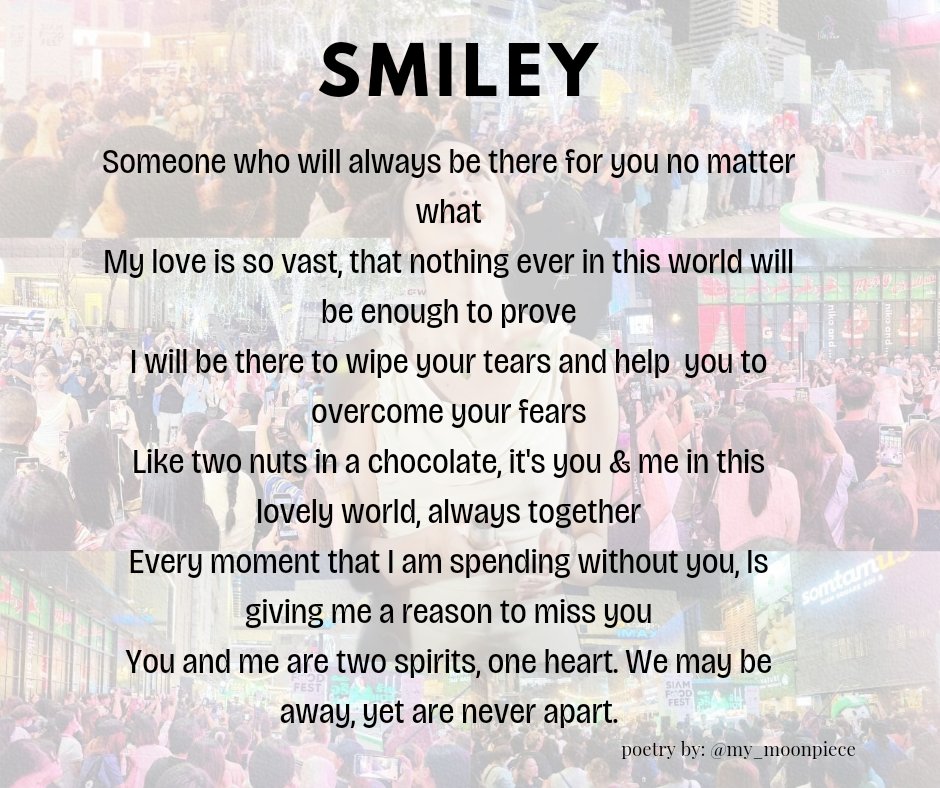 my_moonpiece's tweet photo. This is not a promise; this is love. As long as there is Cha Cha, there will always b us. Never lose ur smile, ur beautiful energy, or ur cute side that makes u who u are. Ur smiley will always b by ur side. I love u very much🫶🤍

#SmileyofCharlotte
#ชาล็อตออสติน @itscharlotty https://t.co/OWxEw31dyR