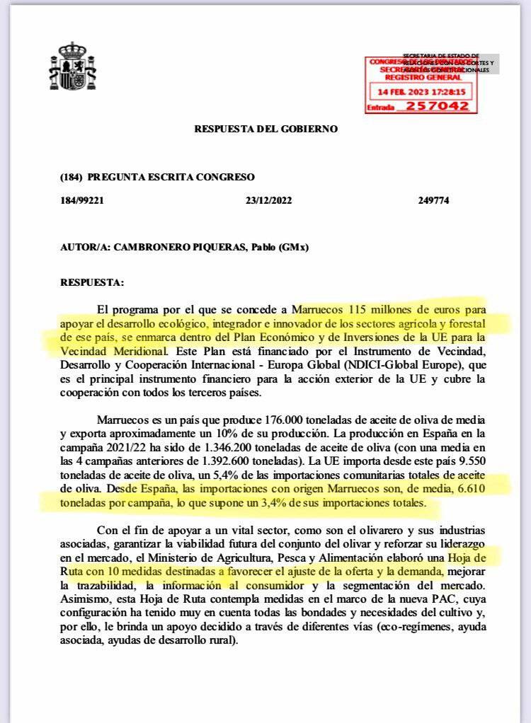 luissuarezherna's tweet photo. El Gobierno de España ha estado regalando a Marruecos ayudas de 115 en 115 millones de euros para apoyar la agricultura ecológica marroquí.

Mientras sufrimos aquí quiebra, sequía y ruina en el sector agrícola y del transporte.

Alvise Pérez https://t.co/32jD6sFXvH